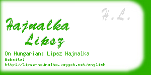 hajnalka lipsz business card